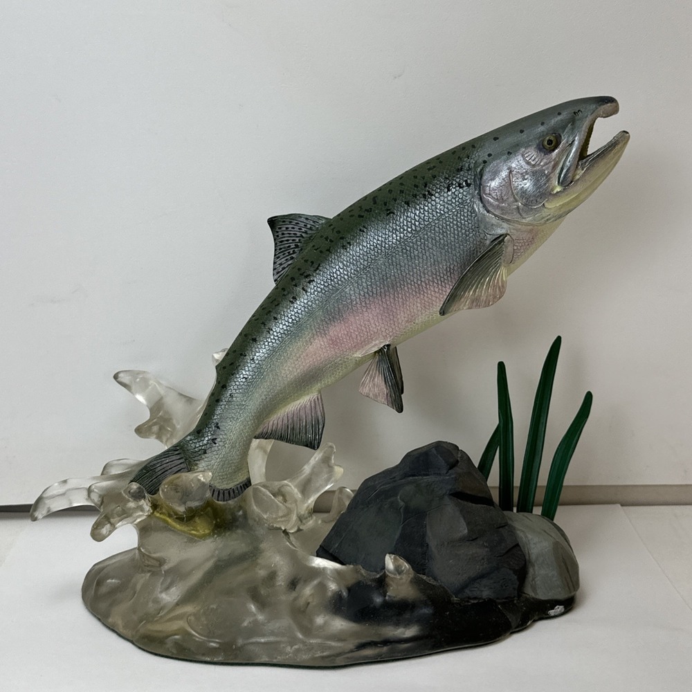 Danbury Mint George Kruth Silver Streak Fish Figurine AS IS MISSING 2ND DORSAL
